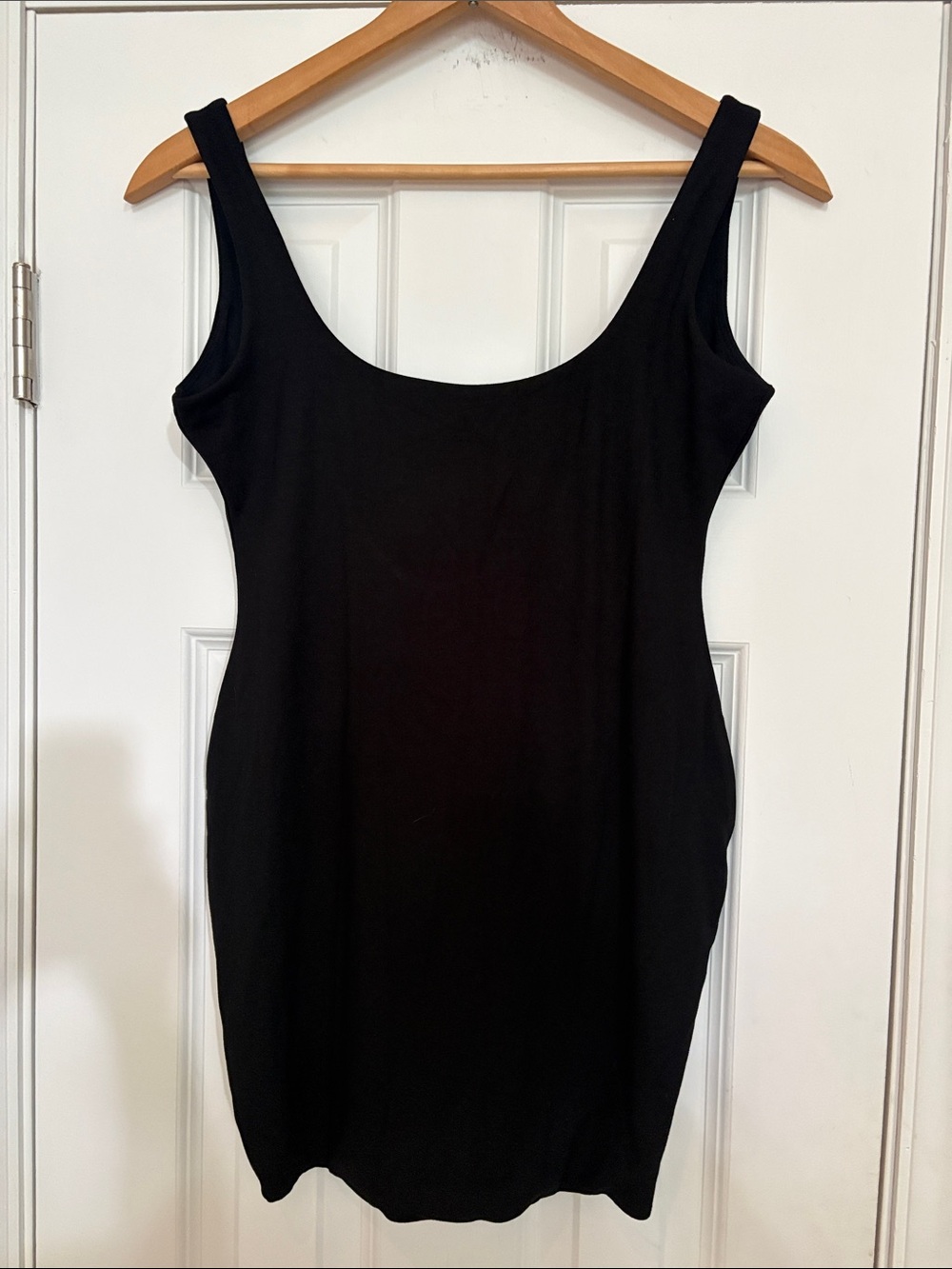 NWT Oh Polly Black Evie Modal Scoop Neck Tank Bodycon Mini Dress L